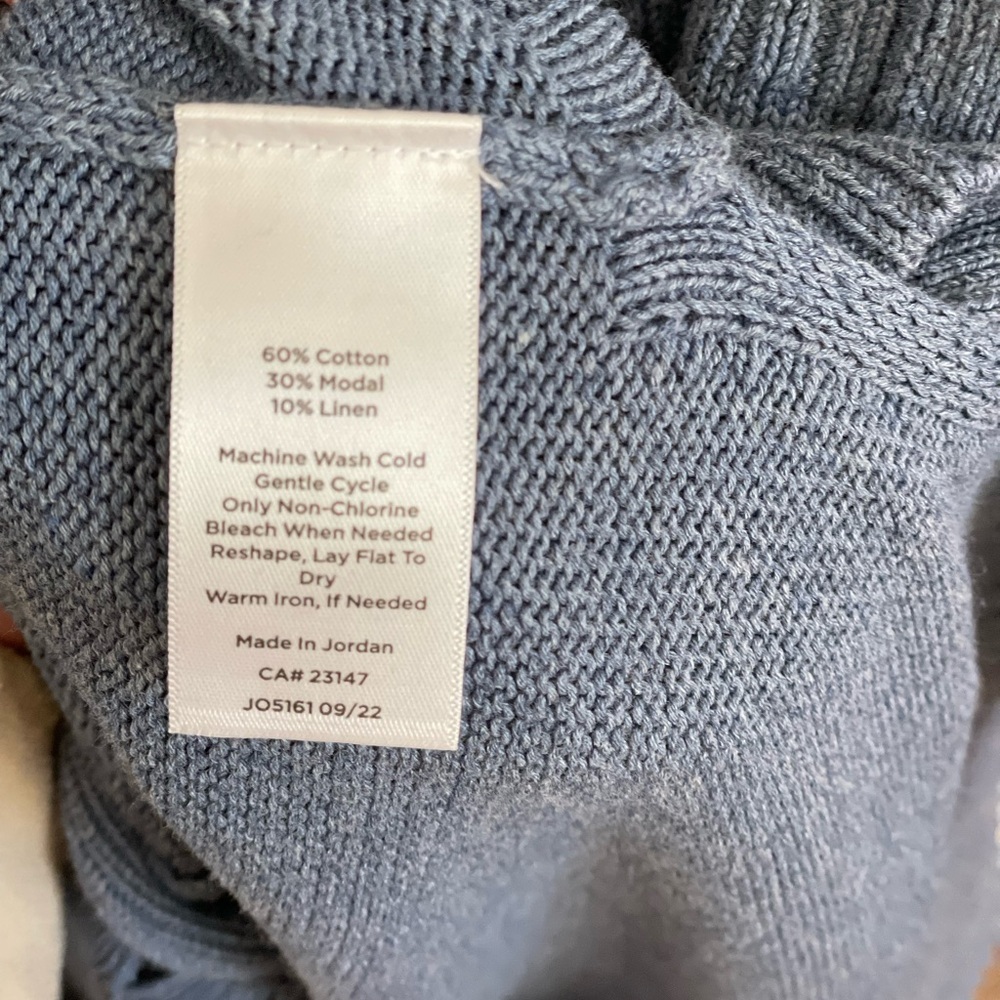 Talbots Blue Button-Front Cardigan Duster - Size Small - Picture 5 of 5